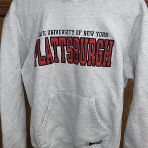 PLATTSBURGH UNIVERSITY RUSSELL ATHLETIC PRO 10 HOODIE SZ SMALL WOMEN